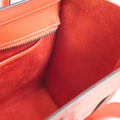 Celine Micro Luggage Grained Calfskin Red
