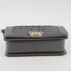 Chanel Boy Old Medium Grey Python (20 Series)