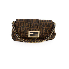 Fendi Vintage Zucca Canvas Mia Flap Bag
