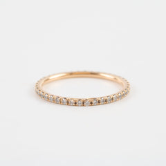 Van Cleef and Arpels Felicite 1.2mm Wedding Band Rose Gold Size 50