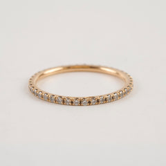 Van Cleef and Arpels Felicite 1.2mm Wedding Band Rose Gold Size 50