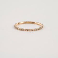 Van Cleef and Arpels Felicite 1.2mm Wedding Band Rose Gold Size 50