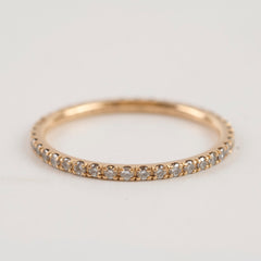 Van Cleef and Arpels Felicite 1.2mm Wedding Band Rose Gold Size 50