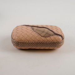 Bottega Veneta Exotic Python Clutch Dusty Pink Blush