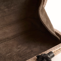 Bottega Veneta Exotic Python Clutch Dusty Pink Blush