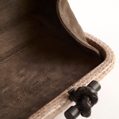Bottega Veneta Exotic Python Clutch Dusty Pink Blush