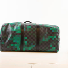 Louis Vuitton Pixel Keepall 50 Bandouliere Damier Grpahite Vert