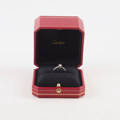 Cartier 1895 Solitaire Diamond Ring White Gold Size 47