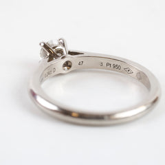 Cartier 1895 Solitaire Diamond Ring White Gold Size 47