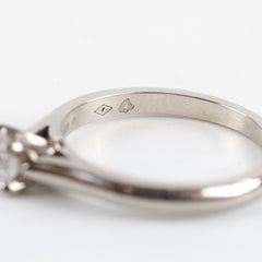 Cartier 1895 Solitaire Diamond Ring White Gold Size 47
