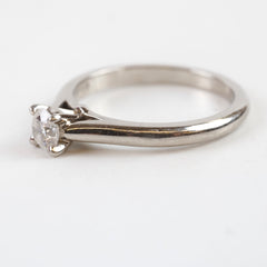 Cartier 1895 Solitaire Diamond Ring White Gold Size 47