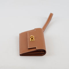 Hermes Kelly Pochet Slim Wristlet Gold Epsom