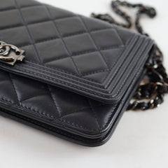 Chanel Boy Quilted WOC Lambskin Black