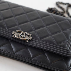Chanel Boy Quilted WOC Lambskin Black