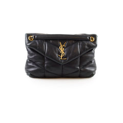 Saint Laurent Small Lou Puffer Black Lambskin