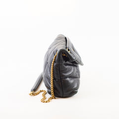Saint Laurent Small Lou Puffer Black Lambskin