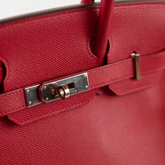 Hermès Birkin 30 Rouge Cassaque Epsom P Square Stamp