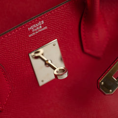 Hermès Birkin 30 Rouge Cassaque Epsom P Square Stamp