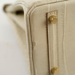 Hermes Birkin 25 Beton Alligator Matte B Stamp