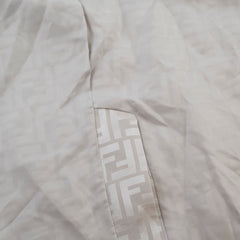 Fendi Silk Blazer Silver Size 46