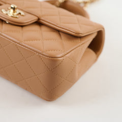 Chanel Mini Top Handle Caramel Microchipped