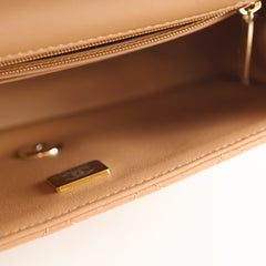Chanel Mini Top Handle Caramel Microchipped
