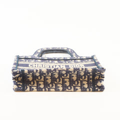 Dior Mini Book Tote Navy Oblique Canvas