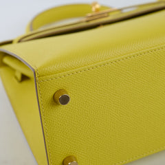 Hermes Kelly 25 Epsom Lime Y Stamp