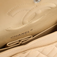 Chanel Classic Flap M/L Beige Caviar SHW