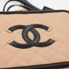 Chanel Filigree Black Beige