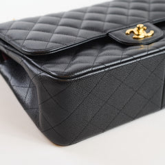 Chanel Double Flap Jumbo Black Caviar GHW (24 Series)