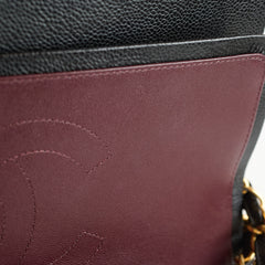 Chanel Double Flap Jumbo Black Caviar GHW (24 Series)