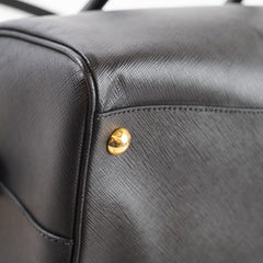 Prada Black Saffiano Lux Boston Bag