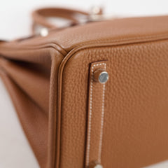 Hermes Birkin 25 Gold Togo PHW K Stamp
