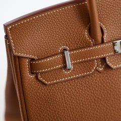 Hermes Birkin 25 Gold Togo PHW K Stamp