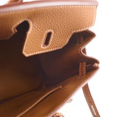 Hermes Birkin 25 Gold Togo PHW