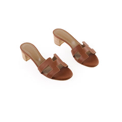 Hermes Gold Oasis Sandals Shoes Size 35