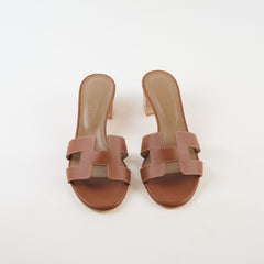 Hermes Gold Oasis Sandals Shoes Size 35