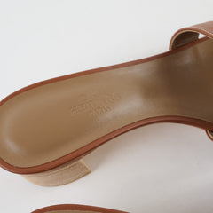 Hermes Gold Oasis Sandals Shoes Size 35