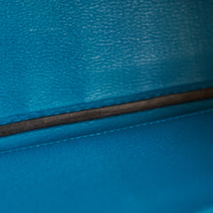 Hermes Birkin 30 Crocodile Porosus Lisse 7W Blue Izmir A Stamp