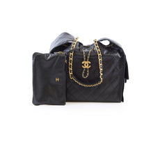 Chanel 25 Caviar Medium Black Microchip