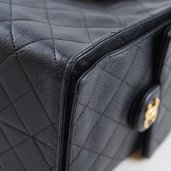 Chanel 25 Caviar Medium Black Microchip