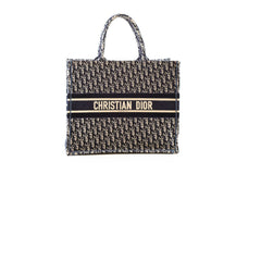Christian Dior Large Book Tote Velvet Navy