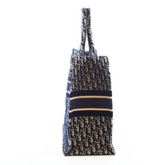 Christian Dior Large Book Tote Velvet Navy