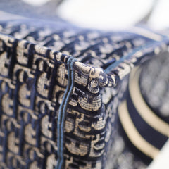 Christian Dior Large Book Tote Velvet Navy