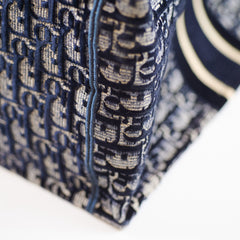 Christian Dior Large Book Tote Velvet Navy