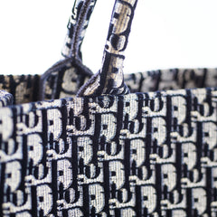 Christian Dior Large Book Tote Velvet Navy