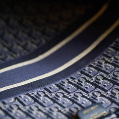 Christian Dior Large Book Tote Velvet Navy