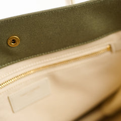Saint Laurent Tote Bag Canvas Khaki / Lt Grey
