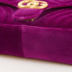 Gucci Marmont Purple Velvet Medium